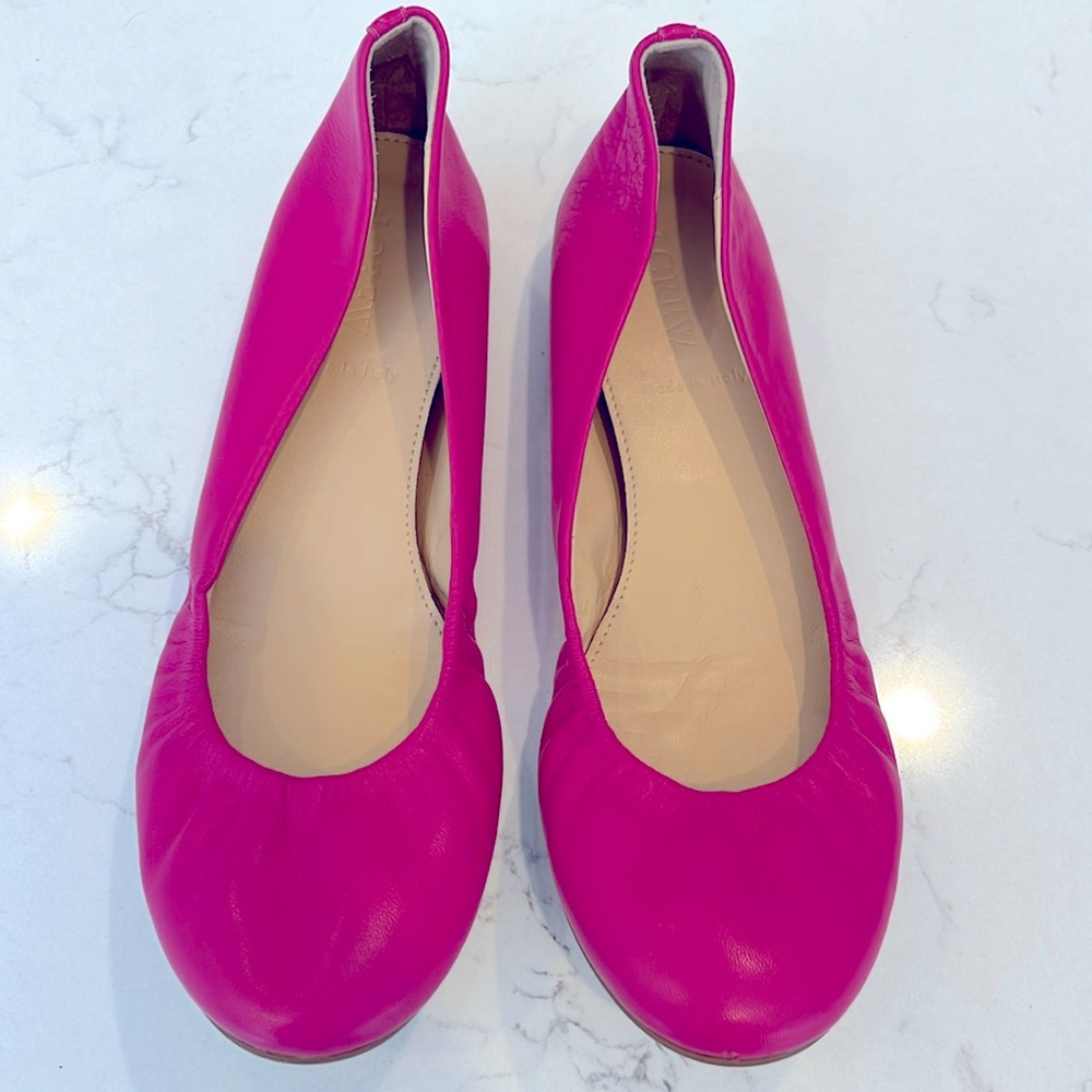 JCrew hot pink ballet flats